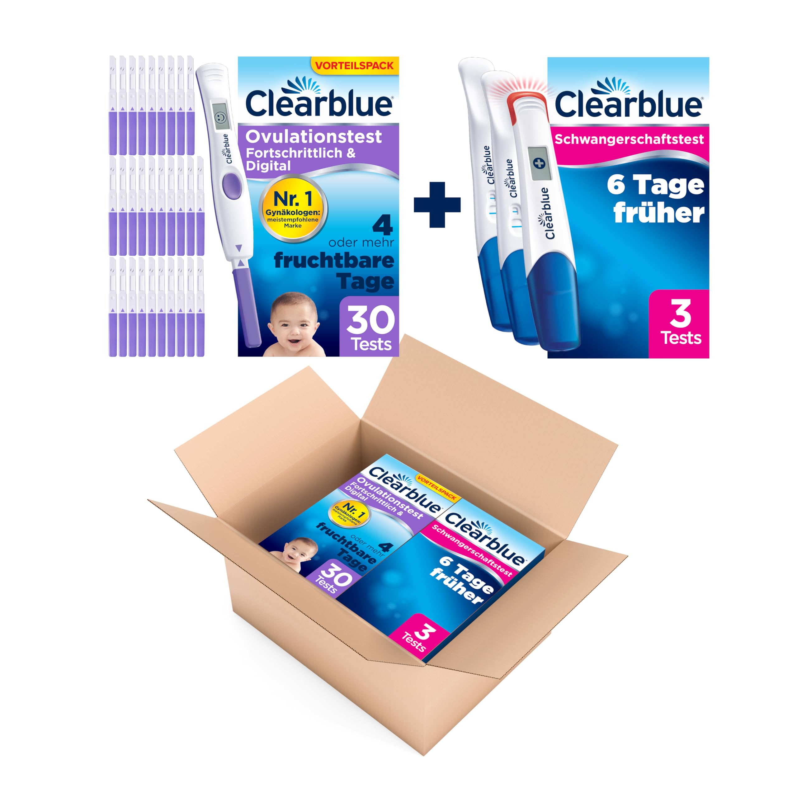 clearblue-kinderwunsch-ovulationstest-kit-30-digitale-tests-halterung-3-schwange image 2
