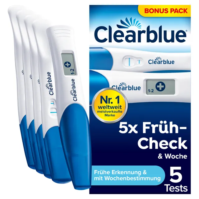 clearblue-schwangerschaftstest-fr-htest-5x-fr-h-check-woche-5-tests image 1