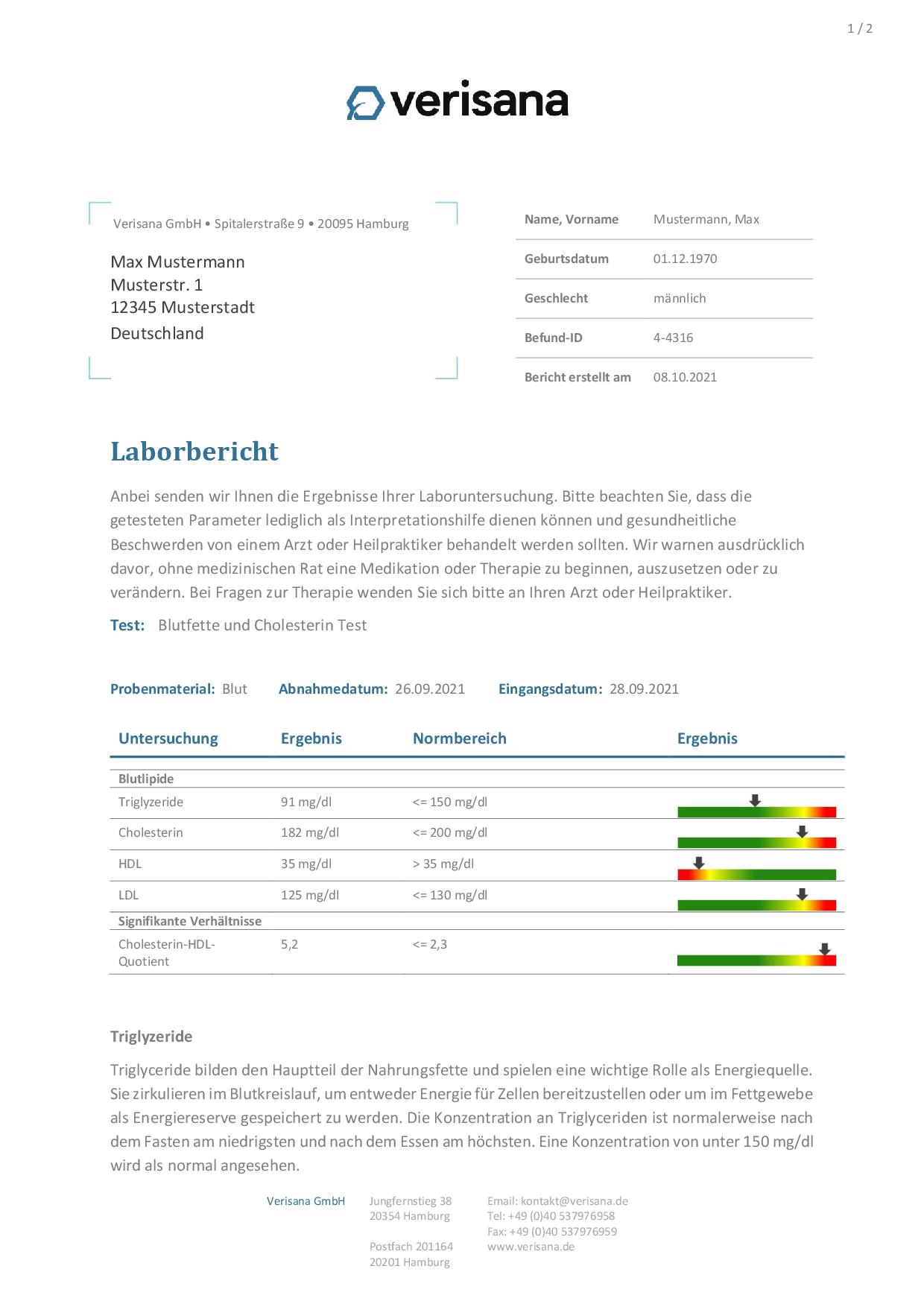verisana-blutfette-und-cholesterin-test-bluttest-f-r-cholesterin-hdl-ldl-triglyc image 2