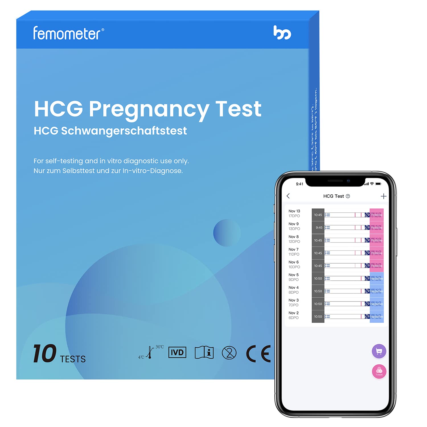femometer-schwangerschaftstest-fr-htest-streifen-25-miu-ml-10-st-ck image 8