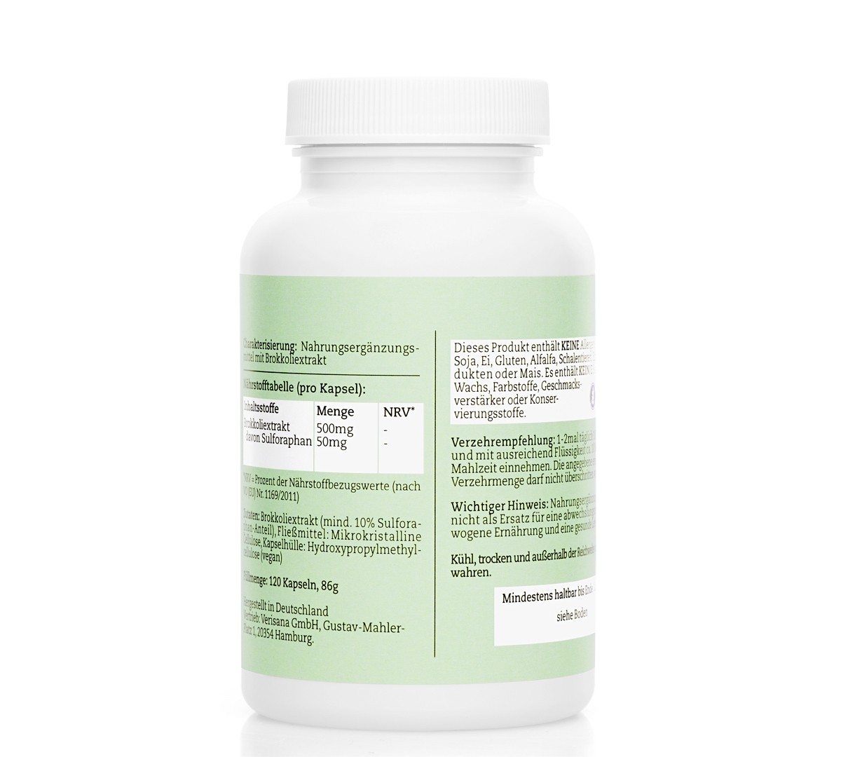 verisana-natural-purity-brokkoli-extrakt-120-vegane-kapseln-50mg-sulforaphan image 2