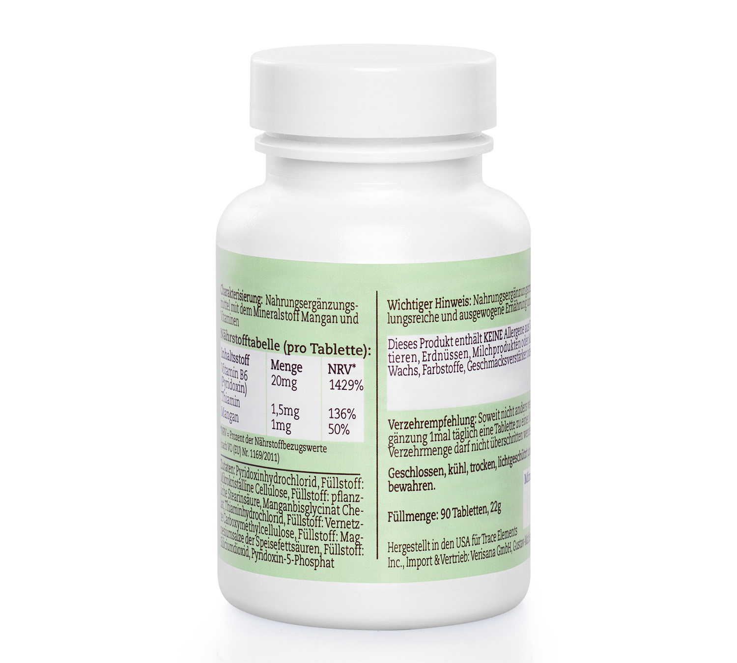 verisana-natural-purity-vitamin-b6-plus-90-vegane-tabletten image 2