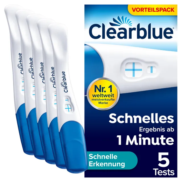 clearblue-schwangerschaftstest-schnelle-erkennung-5-tests-ergebnis-in-1-minute image 1