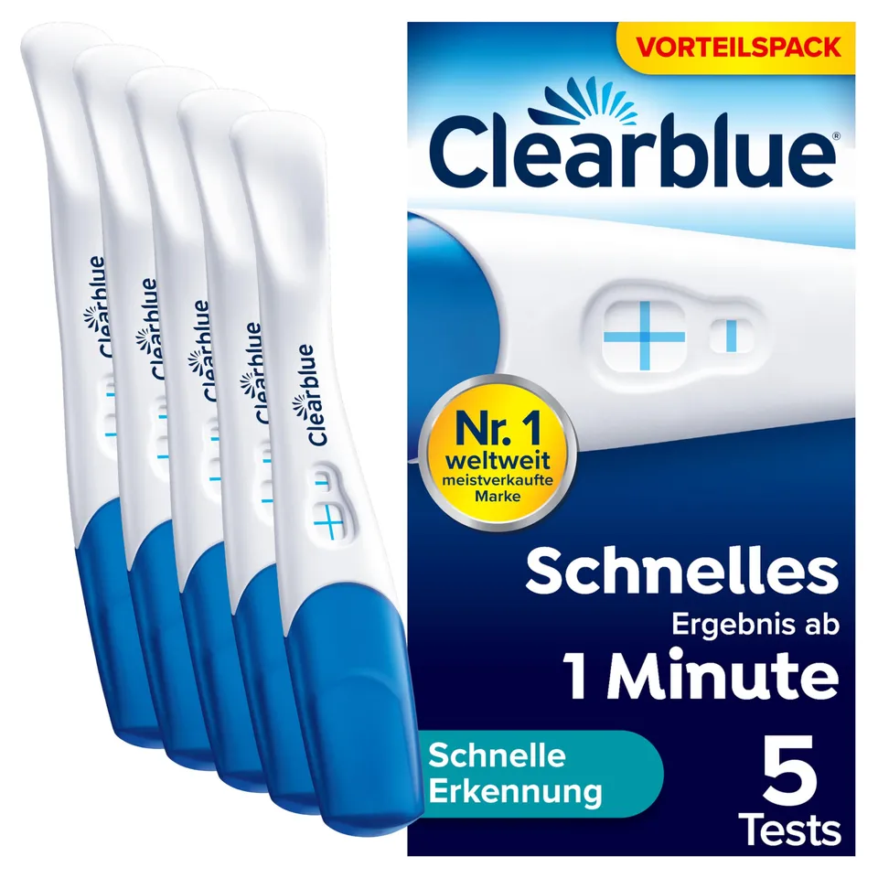 clearblue-schwangerschaftstest-schnelle-erkennung-5-tests-ergebnis-in-1-minute image 1