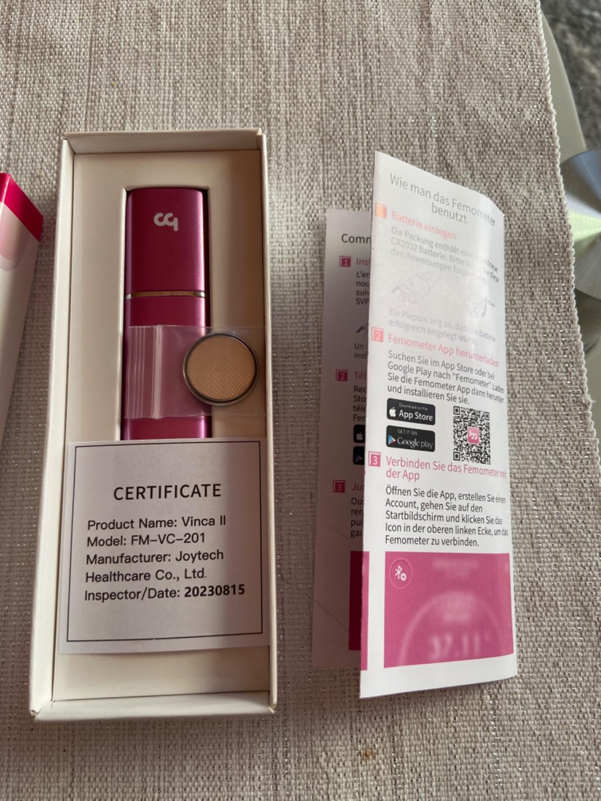 Thermometer top, Bluetooth zickte