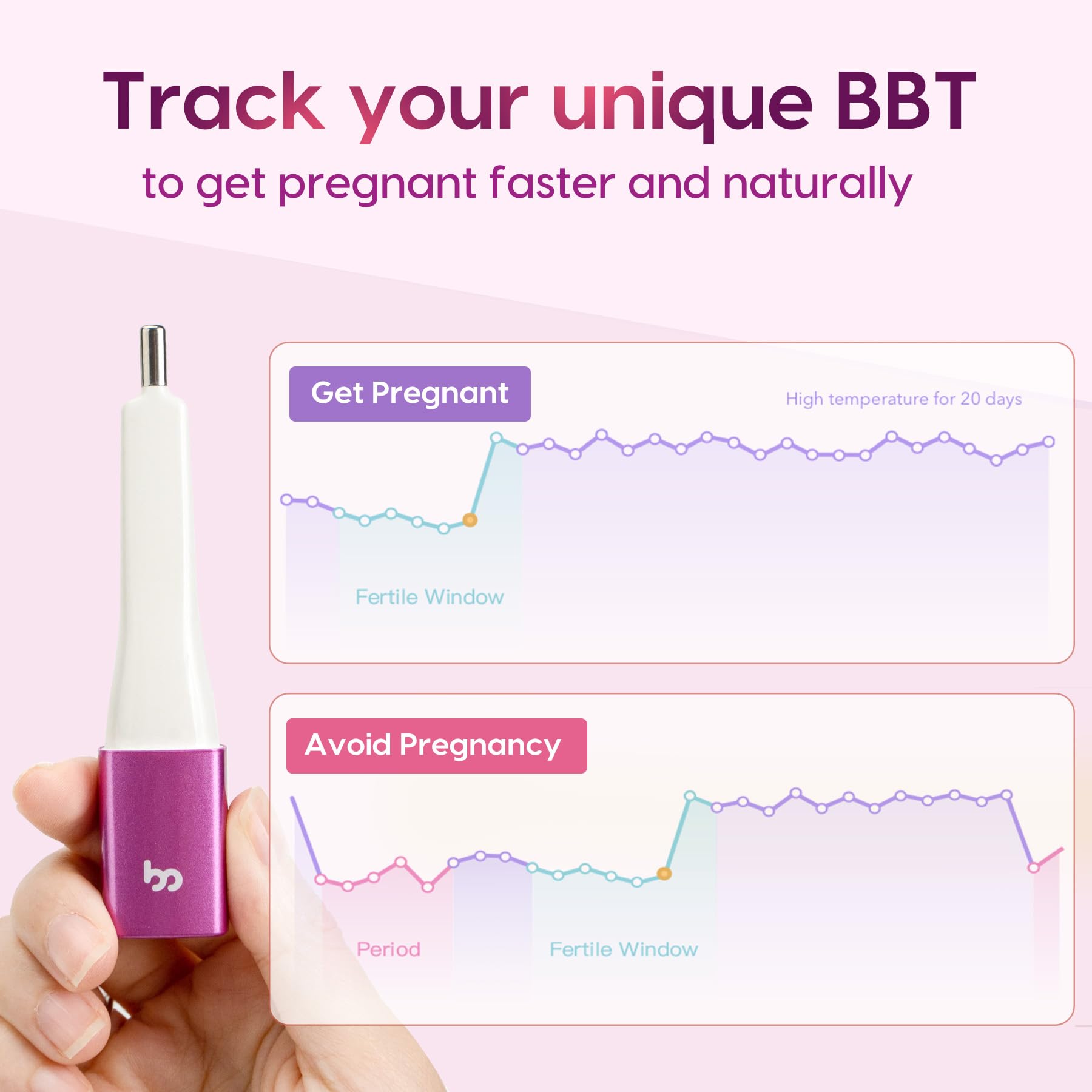 femometer-vinca-i-bluetooth-basalthermometer-fruchtbarkeitsthermometer-lila image 6