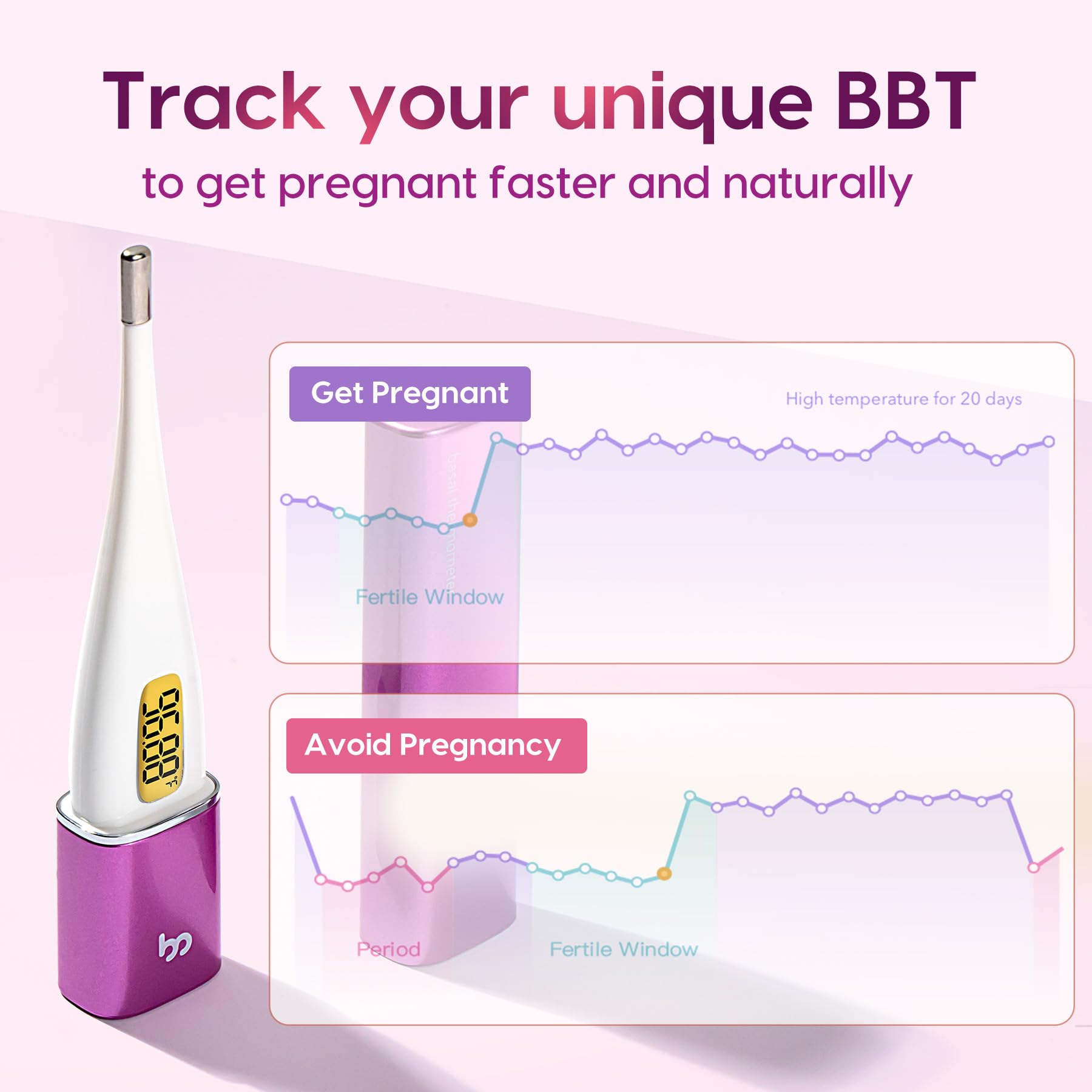 femometer-basalthermometer-vinca-bluetooth-fruchtbarkeitsthermometer-lila image 6