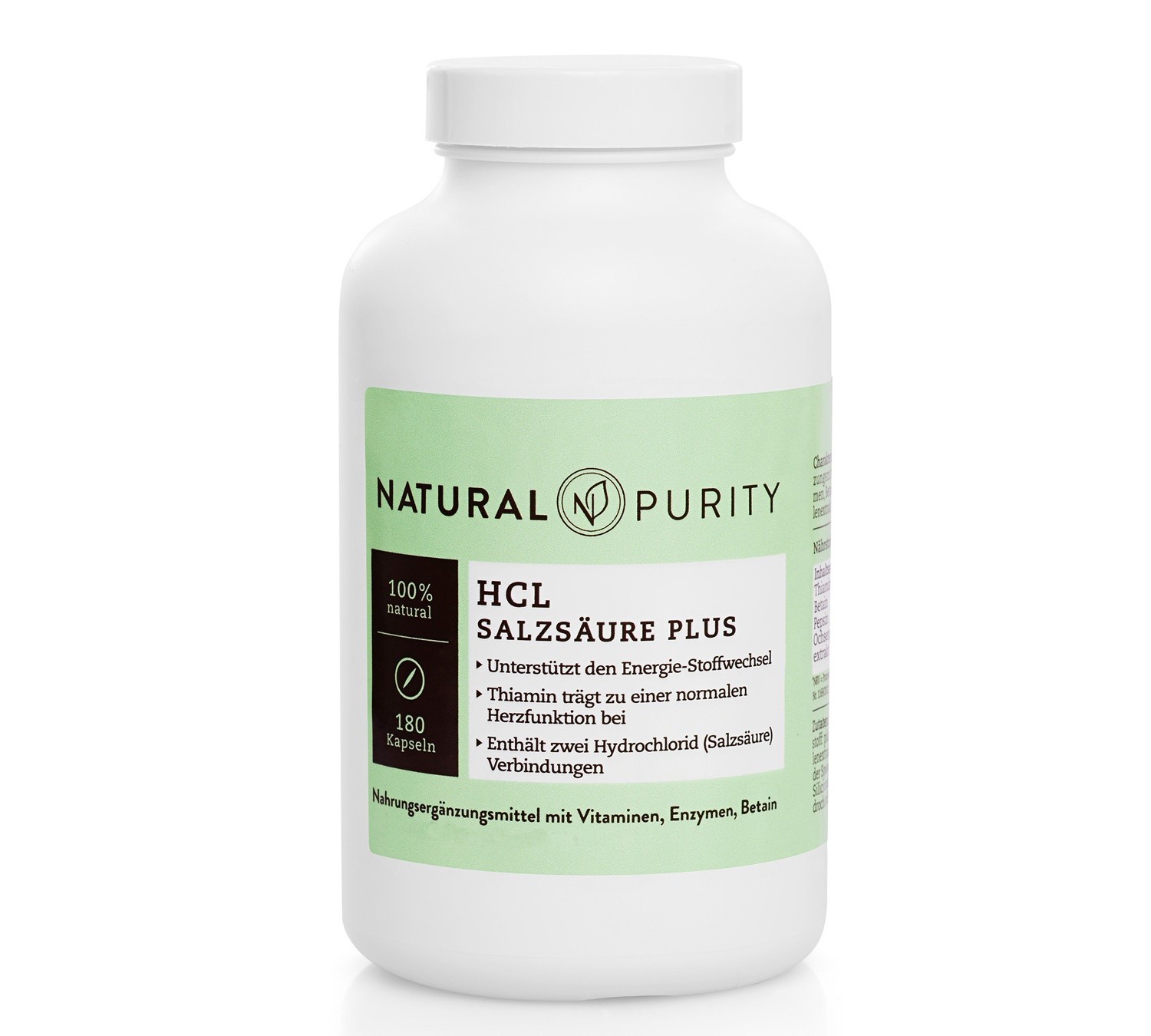 verisana-natural-purity-hcl-salzs-ure-plus-180-vegane-tabletten image 1