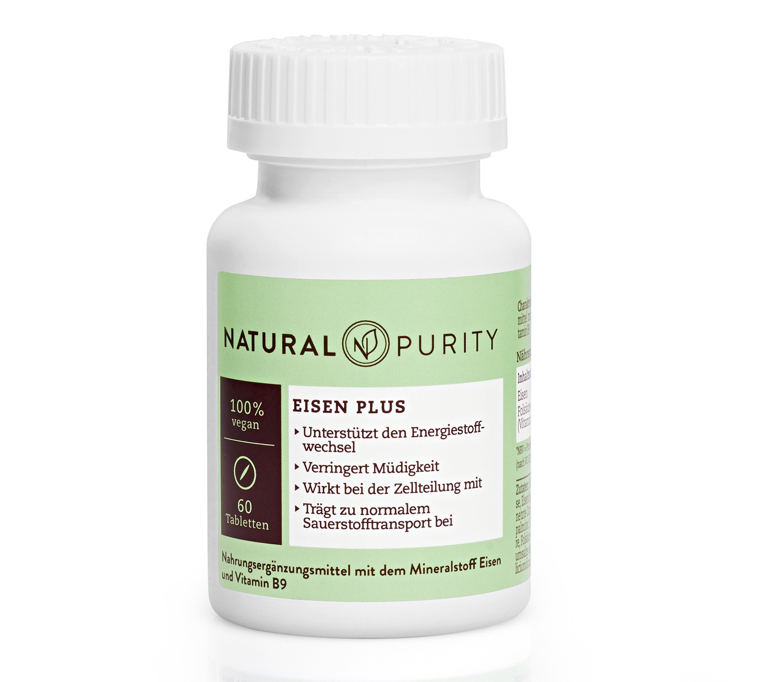 verisana-natural-purity-eisen-plus-nahrungserg-nzungsmittel-60-tabletten image 1